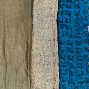 Lot of 3 Beautiful Green Boho bundle Lightweight Scarves Olive Teal Earth tones